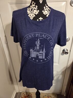 Disney Imagineering Women's Tee in Navy with Sparkle Castle Graphic